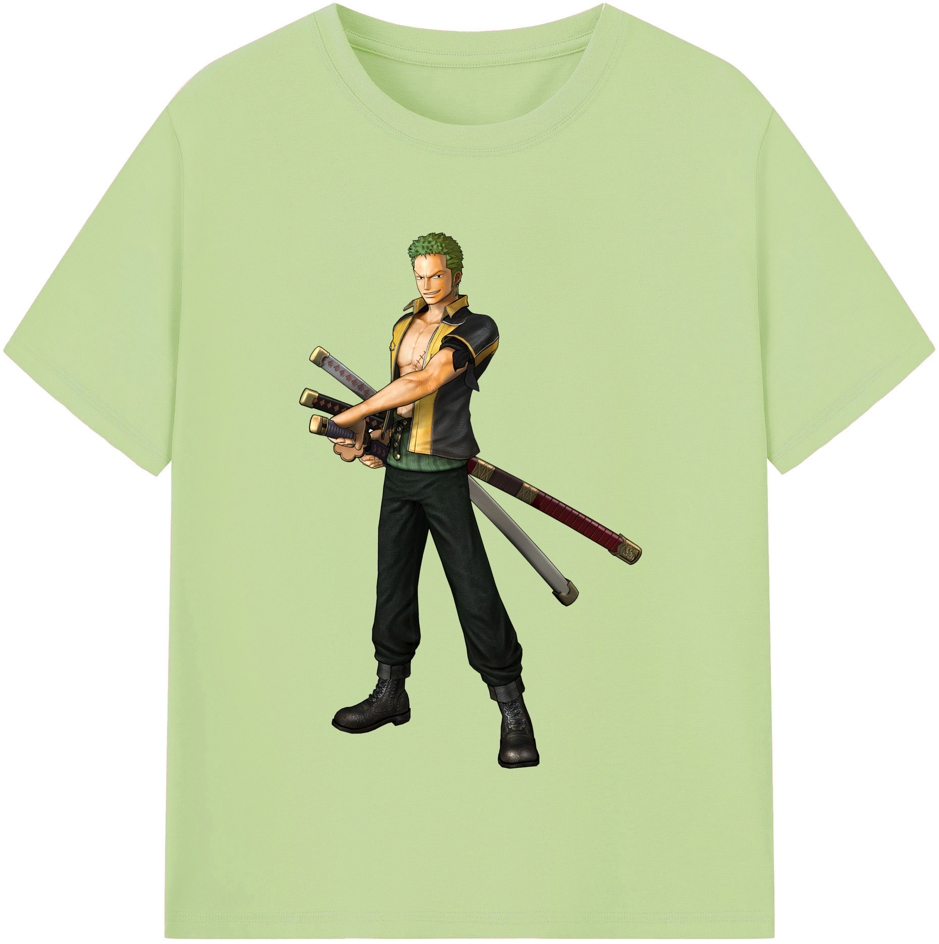 （画像用） ワンピース ロロノア・ゾロ ONE PIECE Roronoa Zoro 綿100％半袖Tシャツ（フロントプリント）